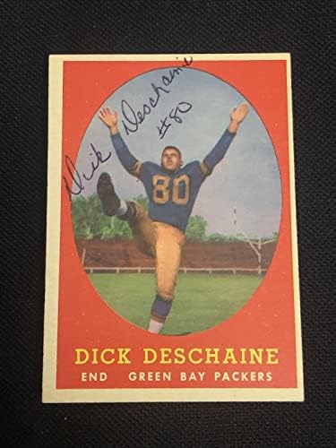 Dick Deschaine 1958 potpisao je autogramiranu karticu 48 Green Bay Packers - NFL autogramirani nogometne